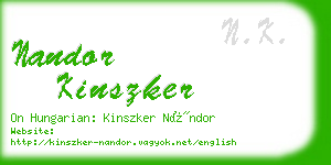 nandor kinszker business card